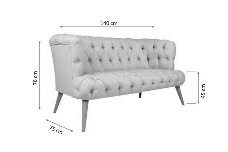 LENWIL 2-sits Soffa Gul/Natur - Möbler - Vardagsrum - Soffor - 2-sits soffor