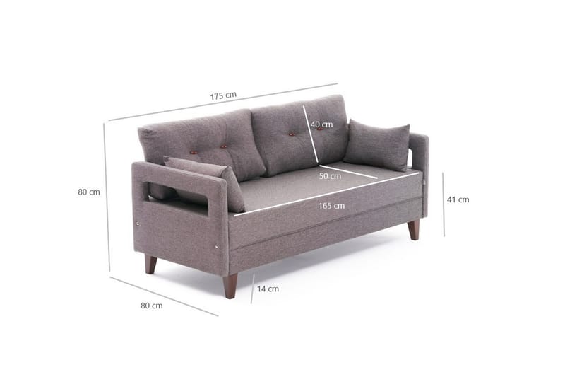 REPUBLICA Soffa 2-sits Brun - Möbler - Vardagsrum - Soffor - 2-sits soffor