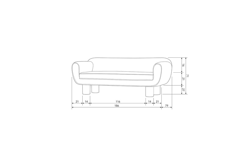 Sajida Soffa 2-sits Natural - Möbler - Vardagsrum - Soffor - 2-sits soffor