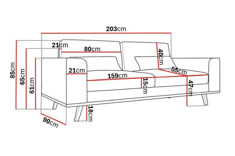 TULSA 2-sits Soffa Konstläder Brun Brun - Möbler - Vardagsrum - Soffor - 2-sits soffor