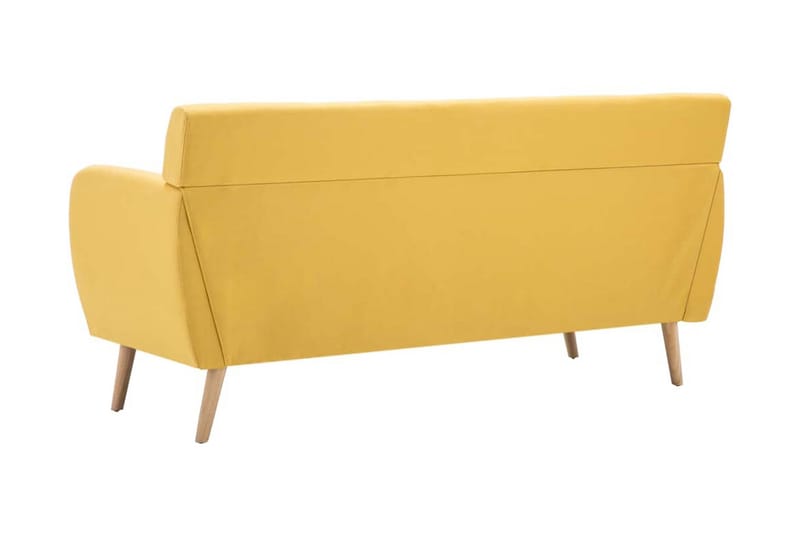 3-sitssoffa med tygklädsel 172x70x82 cm gul - Gul - Möbler - Vardagsrum - Soffor - 3-sits soffor