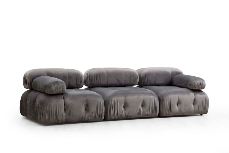 BELGIN Bubblig Soffa 3-sits Grå - Möbler - Vardagsrum - Soffor - 3-sits soffor