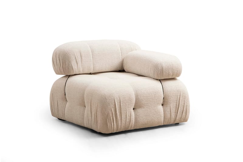 BELGIN Bubblig Soffa 3-sits Ljusbeige - Möbler - Vardagsrum - Soffor - 3-sits soffor