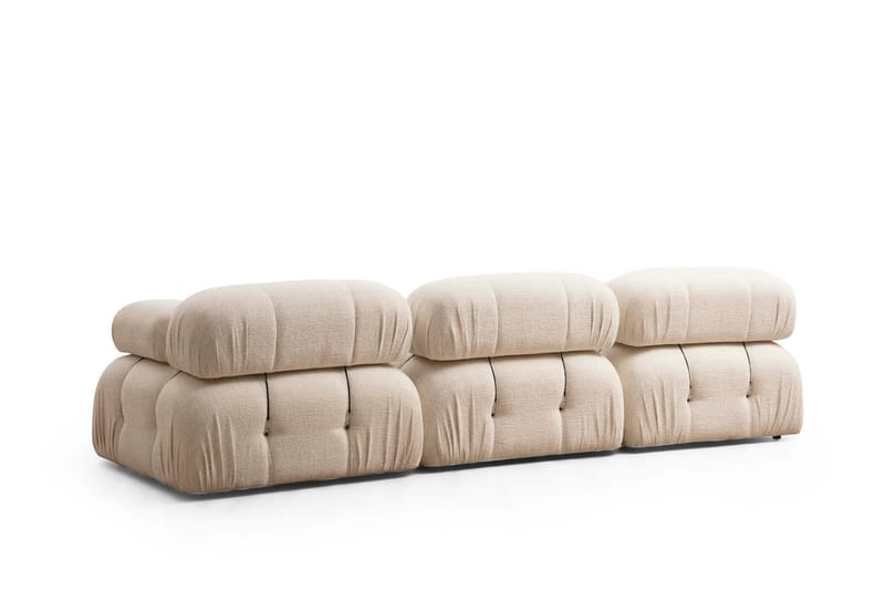 BELGIN Bubblig Soffa 3-sits Ljusbeige - Möbler - Vardagsrum - Soffor - 3-sits soffor