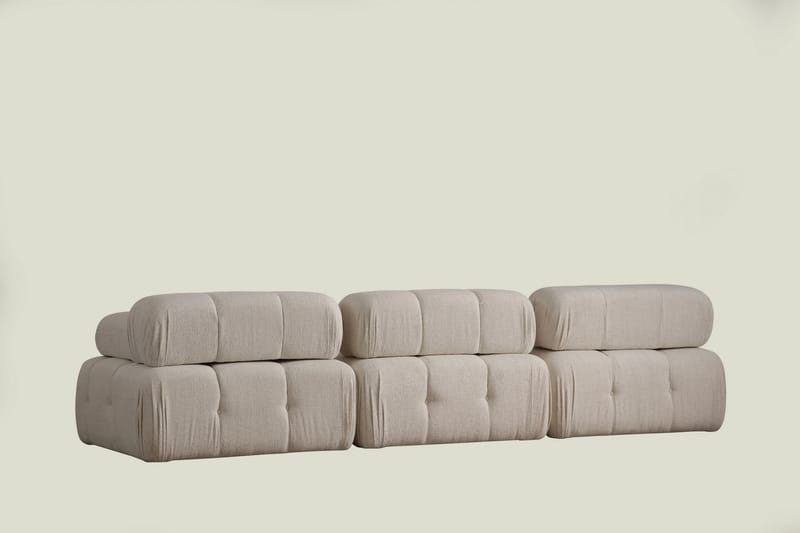 BELGIN Bubblig Soffa 3-sits Ljusbeige - Möbler - Vardagsrum - Soffor - 3-sits soffor