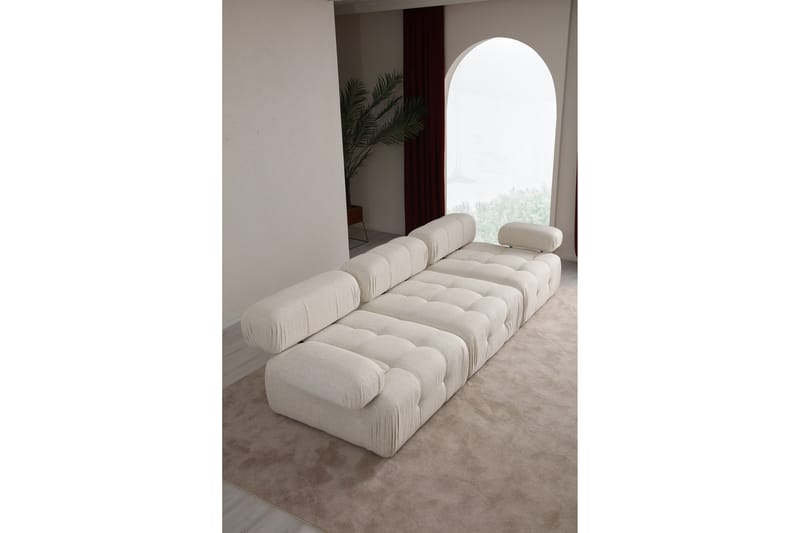 BELGIN Bubblig Soffa 3-sits Ljusbeige - Möbler - Vardagsrum - Soffor - 3-sits soffor