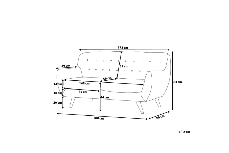 BODO Soffa 3 sits - Möbler - Vardagsrum - Soffor - 3-sits soffor