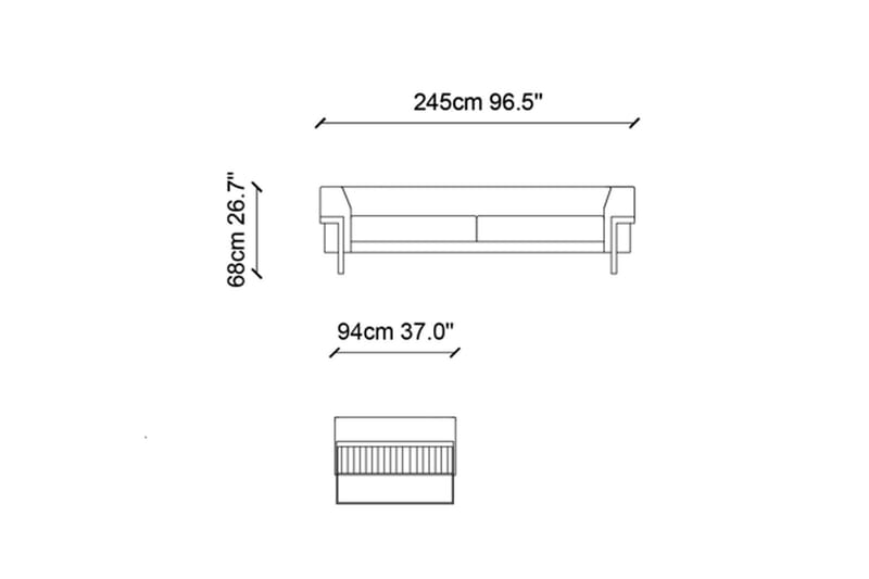 Broadwood Soffa 3-sits Mörkbrun - Möbler - Vardagsrum - Soffor - 3-sits soffor