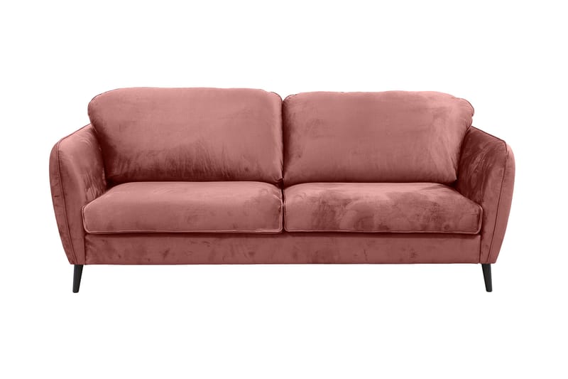 BRUVIK 3-sits Soffa Rosa, skumfylld med träben - Möbler - Vardagsrum - Soffor - 3-sits soffor