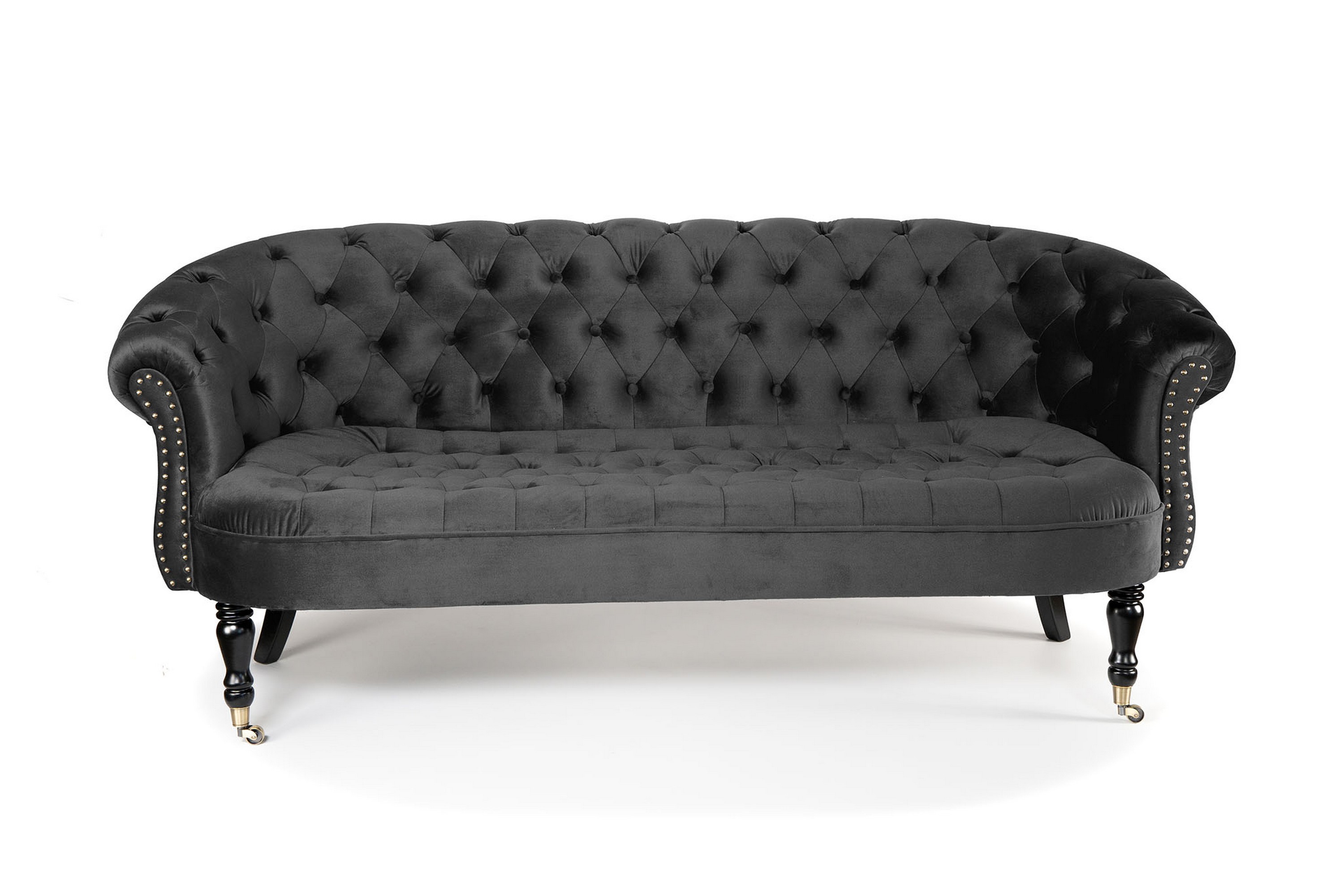 Chesterfield Ludo Soffa 3-sits Mörkgrå - 3-sits soffor