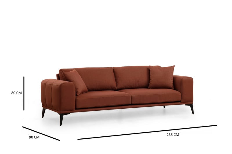 Daler Soffa 3-sits Röd - Möbler - Vardagsrum - Soffor - 3-sits soffor