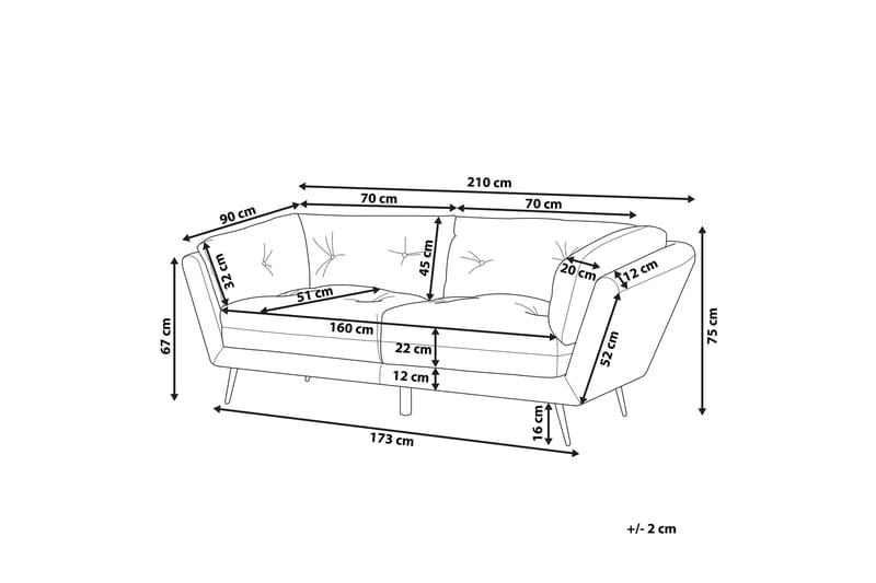 DRAGVIK 3-sits Soffa Sammet/Blå - Möbler - Vardagsrum - Soffor - 3-sits soffor