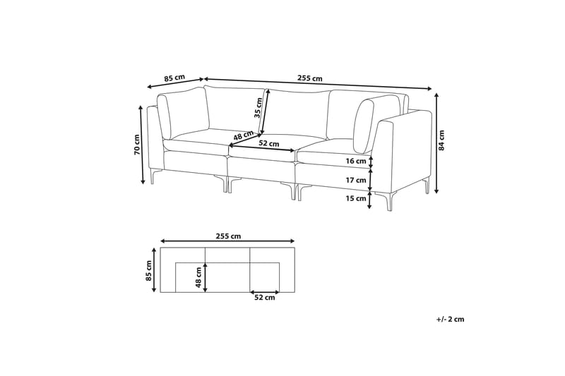 EINAREN 3-sits Soffa Sammet/Grön - Möbler - Vardagsrum - Soffor - 3-sits soffor