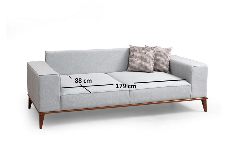 KEELING 3-Sits Soffa Grå - Möbler - Vardagsrum - Soffor - 3-sits soffor