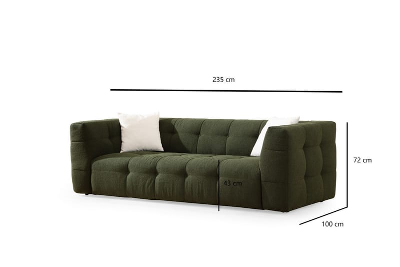 Macondo Soffa 3-sits Grön - Möbler - Vardagsrum - Soffor - 3-sits soffor