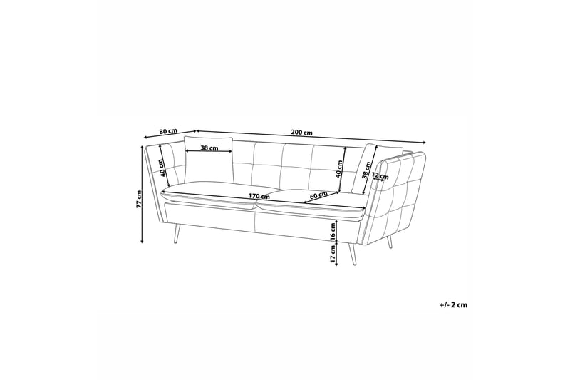 MARYLYN Soffa 3-sits Grå - Möbler - Vardagsrum - Soffor - 3-sits soffor