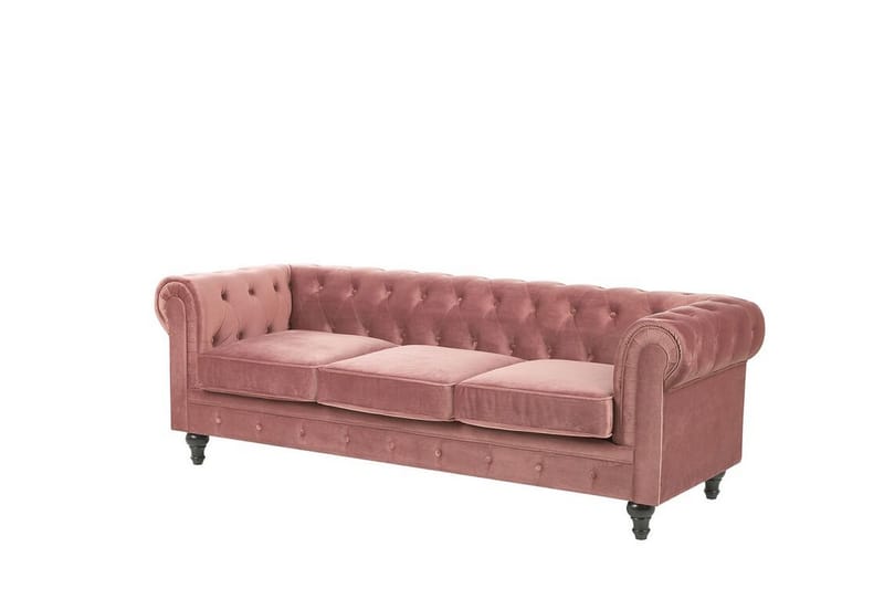 MAURERTOWN Soffgrupp Rosa/Sammet - Möbler - Vardagsrum - Soffor - 3-sits soffor