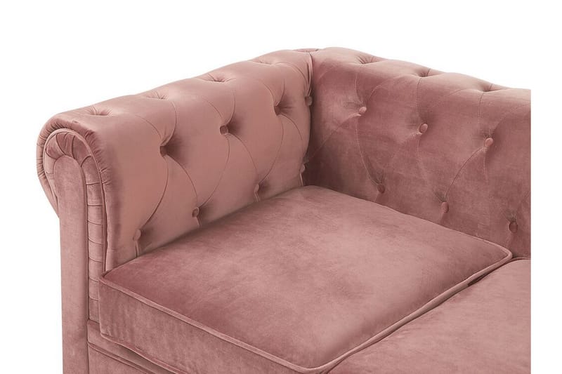 MAURERTOWN Soffgrupp Rosa/Sammet - Möbler - Vardagsrum - Soffor - 3-sits soffor