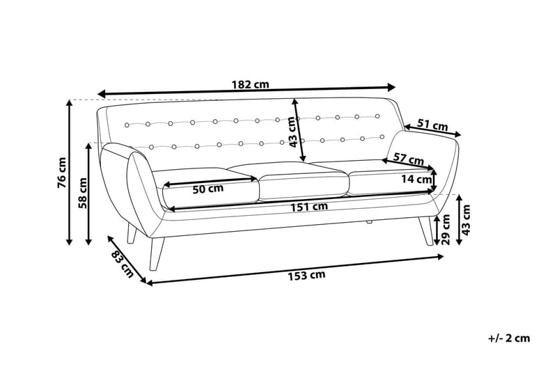 MOTALA Soffa 3 sits - Möbler - Vardagsrum - Soffor - 3-sits soffor