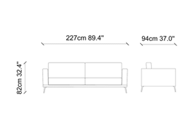 Nenthorn Soffa 3-sits Blå - Möbler - Vardagsrum - Soffor - 3-sits soffor