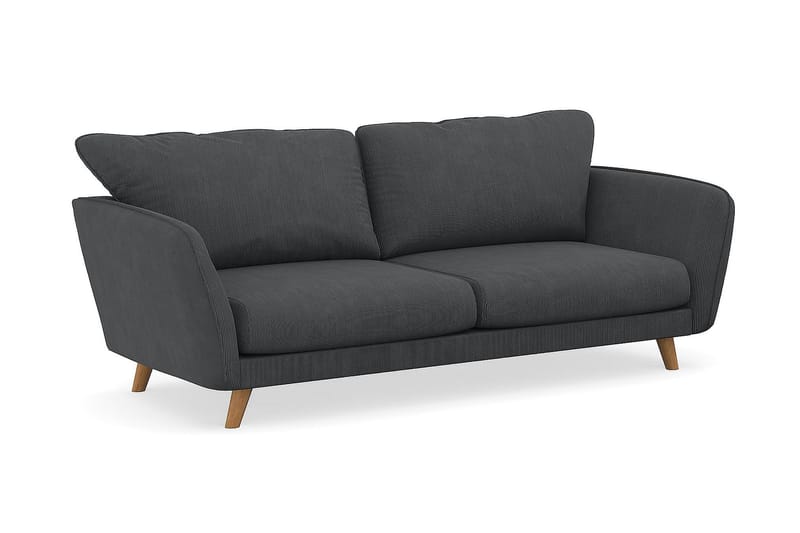 OSCAR LYX 3-sits Soffa Mörkgrå Manchester - Möbler - Vardagsrum - Soffor - 3-sits soffor