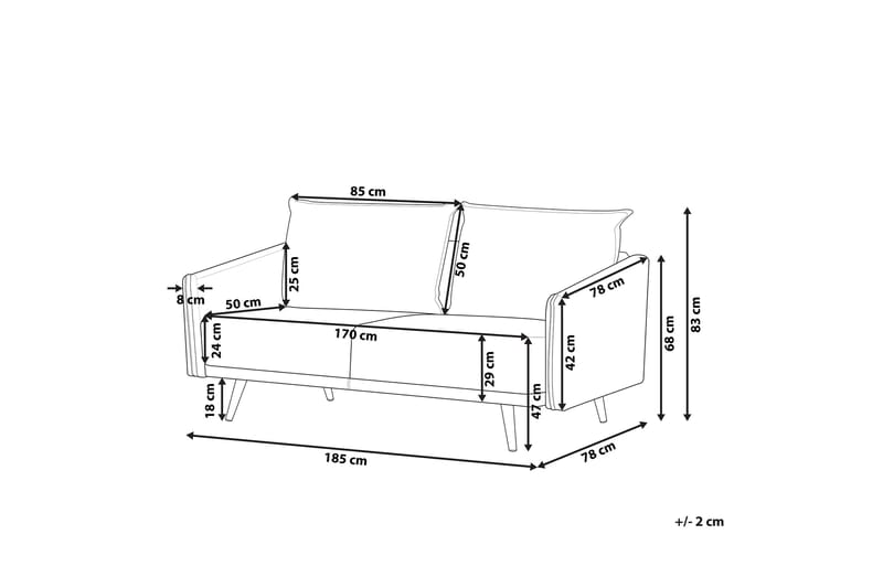 OTTESTAD 3-sits Soffa Sammet/Rosa - Möbler - Vardagsrum - Soffor - 3-sits soffor