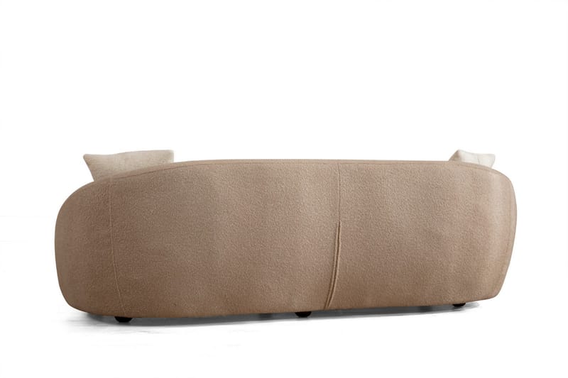 SIRNAK Soffa 3-sits Brun Bouclé - Möbler - Vardagsrum - Soffor - 3-sits soffor