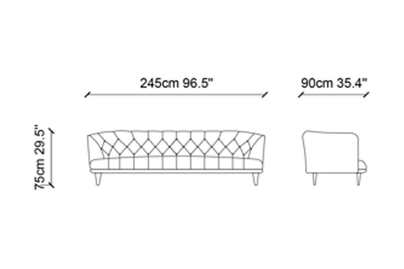 Southbridge Soffa 3-sits Brun - Möbler - Vardagsrum - Soffor - 3-sits soffor