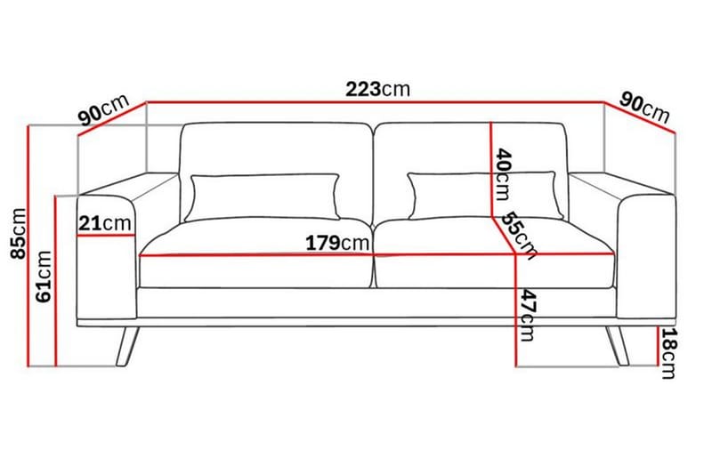 TULSA 3-sits Soffa Beige - Möbler - Vardagsrum - Soffor - 3-sits soffor