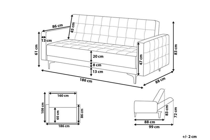 ZUSSMAN Soffa Vit - Möbler - Vardagsrum - Soffor - 3-sits soffor