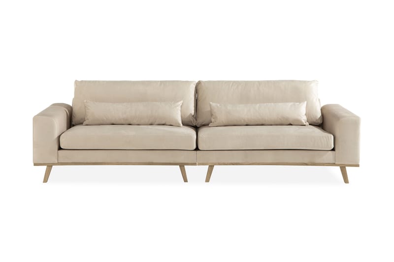 TULSA 4-sits Soffa Sammet Beige - Möbler - Vardagsrum - Soffor - 4-sits soffor