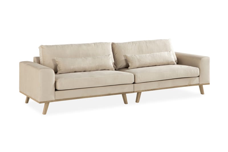 TULSA 4-sits Soffa Sammet Beige - Möbler - Vardagsrum - Soffor - 4-sits soffor