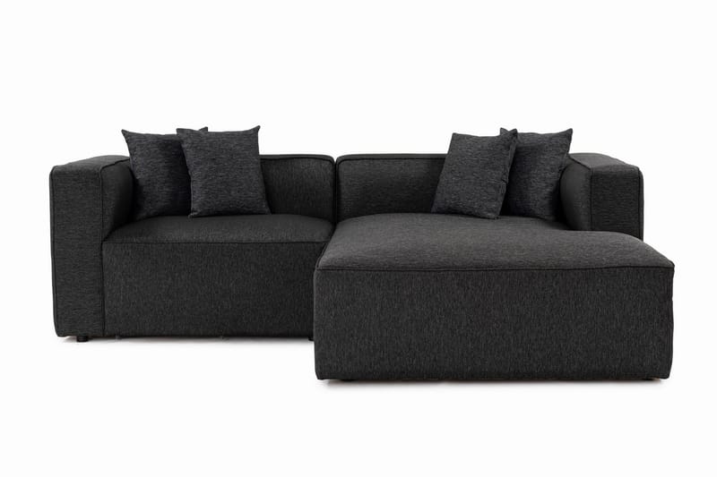 Abbas 4-sits Soffa med Divan Antracit - Möbler - Vardagsrum - Soffor - Divansoffa & schäslong