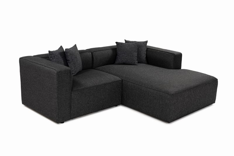 Abbas 4-sits Soffa med Divan Antracit - Möbler - Vardagsrum - Soffor - Divansoffa & schäslong