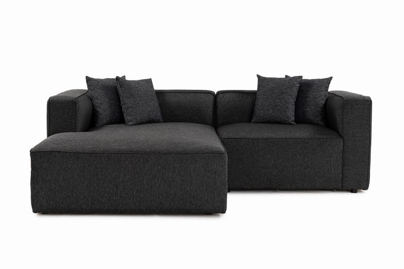 Abbas 4-sits Soffa med Divan Antracit - Möbler - Vardagsrum - Soffor - Divansoffa & schäslong