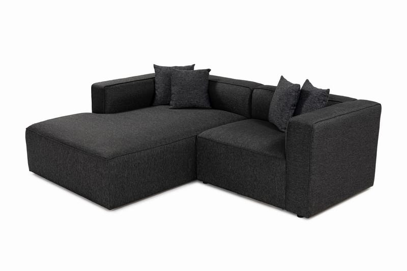 Abbas 4-sits Soffa med Divan Antracit - Möbler - Vardagsrum - Soffor - Divansoffa & schäslong