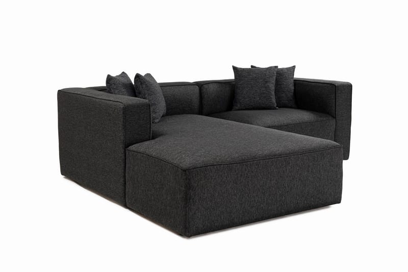 Abbas 4-sits Soffa med Divan Antracit - Möbler - Vardagsrum - Soffor - Divansoffa & schäslong