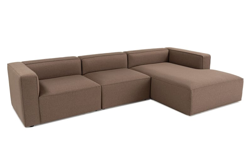 Abbas 4-sits Soffa med Divan Brun - Möbler - Vardagsrum - Soffor - Divansoffa & schäslong