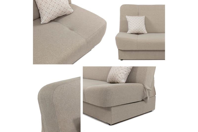 Abron Soffa 3-sits - Beige - Möbler - Vardagsrum - Soffor - 3-sits soffor