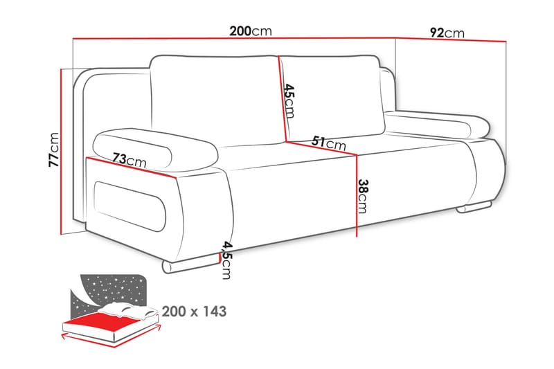 Adelma Soffa 3-sits - Brun - Möbler - Vardagsrum - Soffor - 3-sits soffor