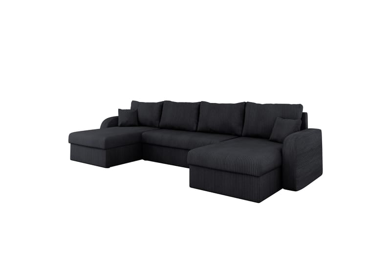 Alvared Soffa Dubbeldivan 4-sits - Svart - Möbler - Vardagsrum - Soffor - U-soffor