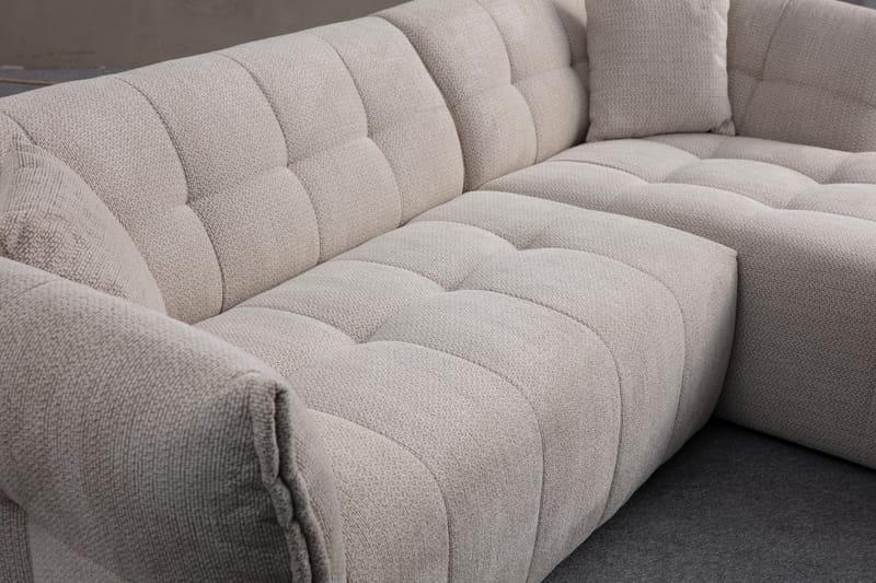 Azzo 4-sits Soffa med Divan Vit - Möbler - Vardagsrum - Soffor - Divansoffa & schäslong