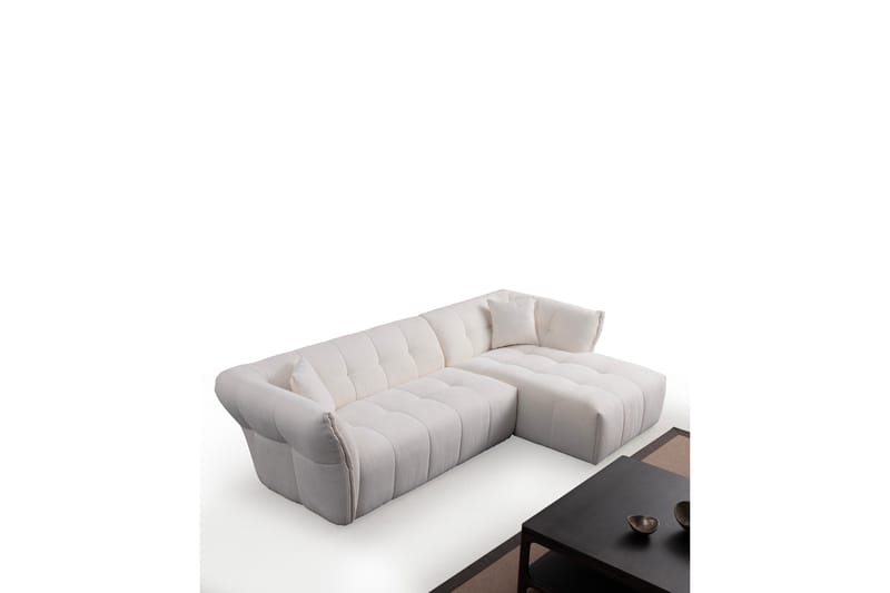 Azzo 4-sits Soffa med Divan Vit - Möbler - Vardagsrum - Soffor - Divansoffa & schäslong