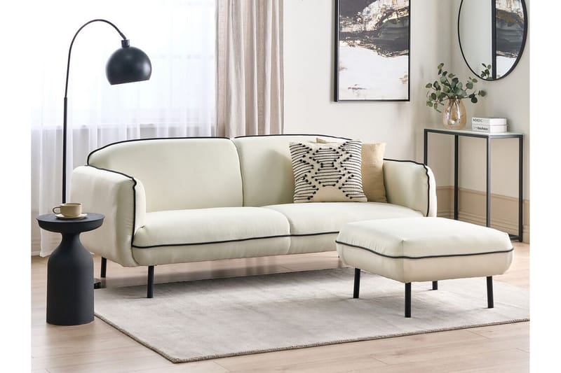 Balint Soffa 3-sits - Beige/Svart - Möbler - Vardagsrum - Soffor - 3-sits soffor