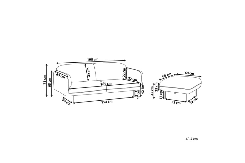 Balint Soffa 3-sits - Vit/Svart - Möbler - Vardagsrum - Soffor - 3-sits soffor