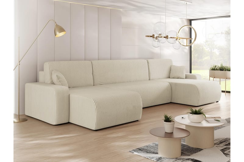 Barile Soffa Dubbeldivan 4-sits - Beige - Möbler - Vardagsrum - Soffor - U-soffor