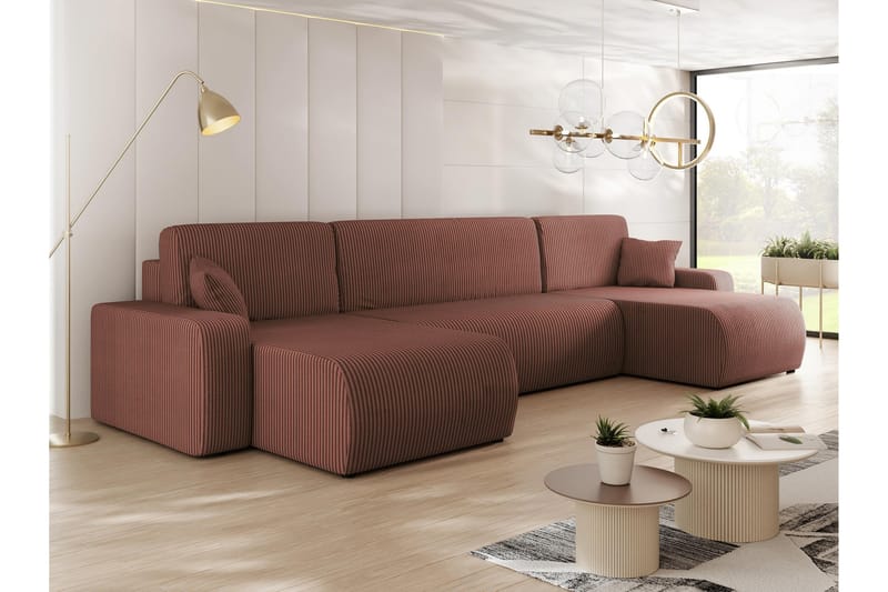 Barile Soffa Dubbeldivan 4-sits - Rosa - Möbler - Vardagsrum - Soffor - U-soffor