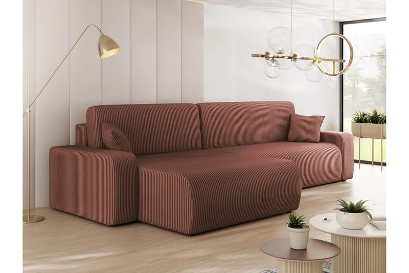 Barile Soffa med Divan 3-sits - Rosa - Möbler - Vardagsrum - Soffor - Divansoffa & schäslong