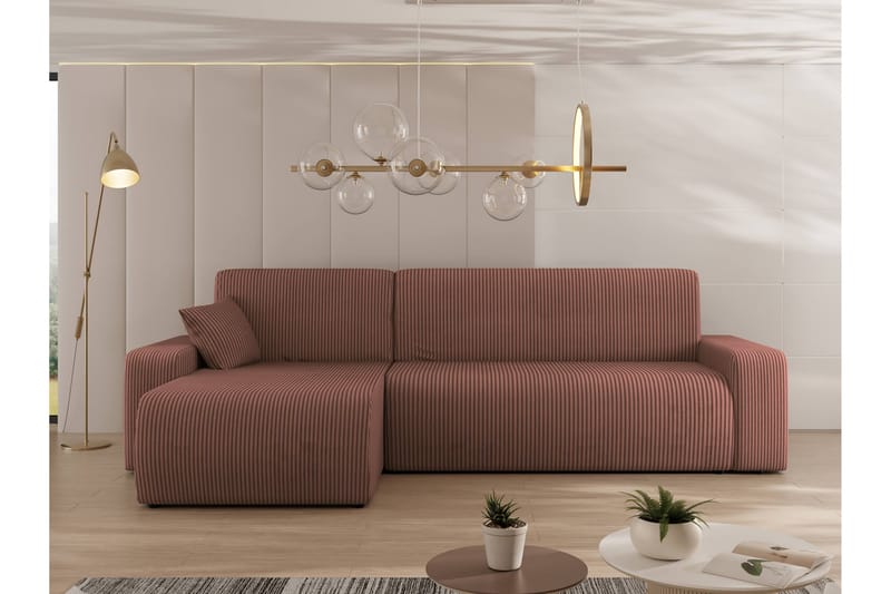 Barile Soffa med Divan 3-sits - Rosa - Möbler - Vardagsrum - Soffor - Divansoffa & schäslong