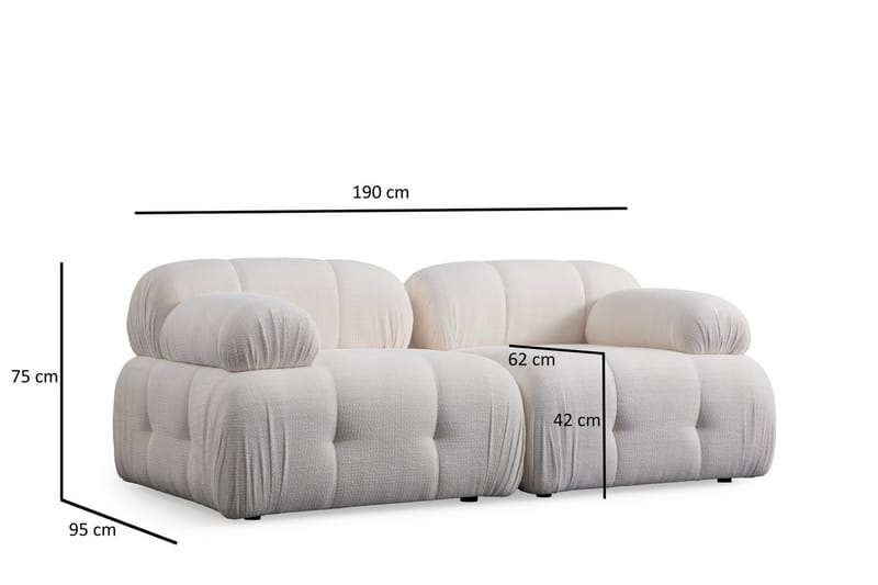 Bengul Soffa 2-sits - Vit - Möbler - Vardagsrum - Soffor - 2-sits soffor